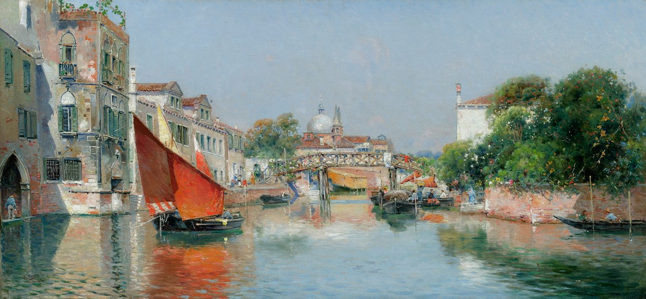 Ein venezianischer Kanal von Antonio Reyna Manescau