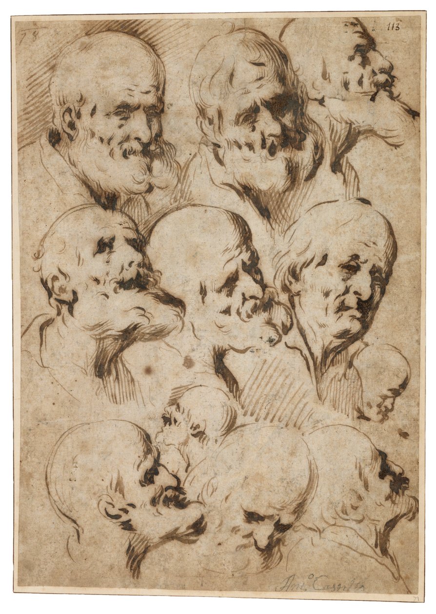 Studie der Köpfe der Apostel, ca. 1650 von Antonio del Castillo y Saavedra