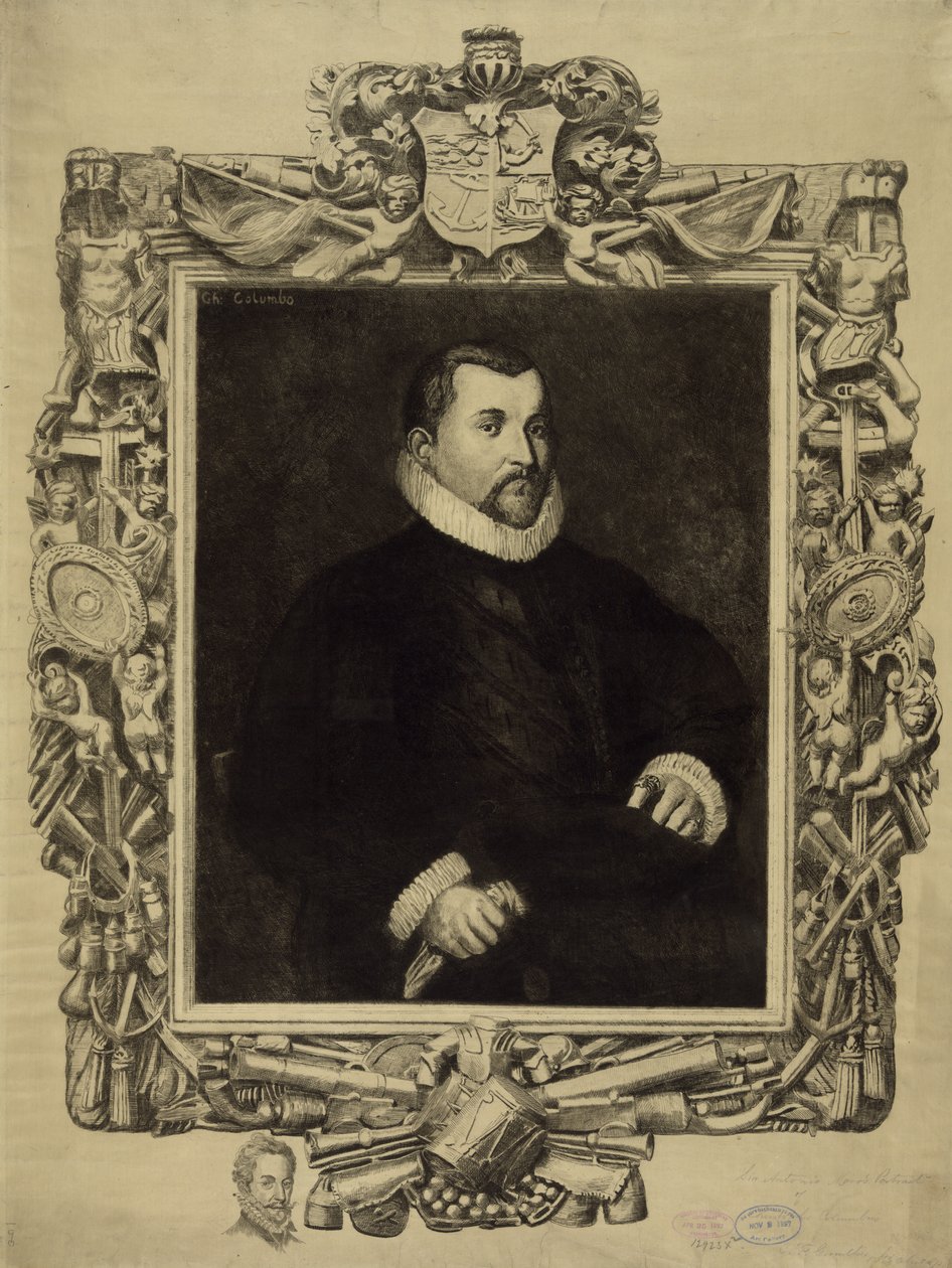 Christoph Kolumbus (1451-1506), ca. 1892 (Lithographie) von Antonio  Moroni