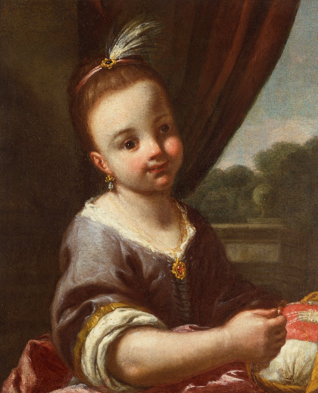 Mädchen mit einem Korb von Antonio Amorosi