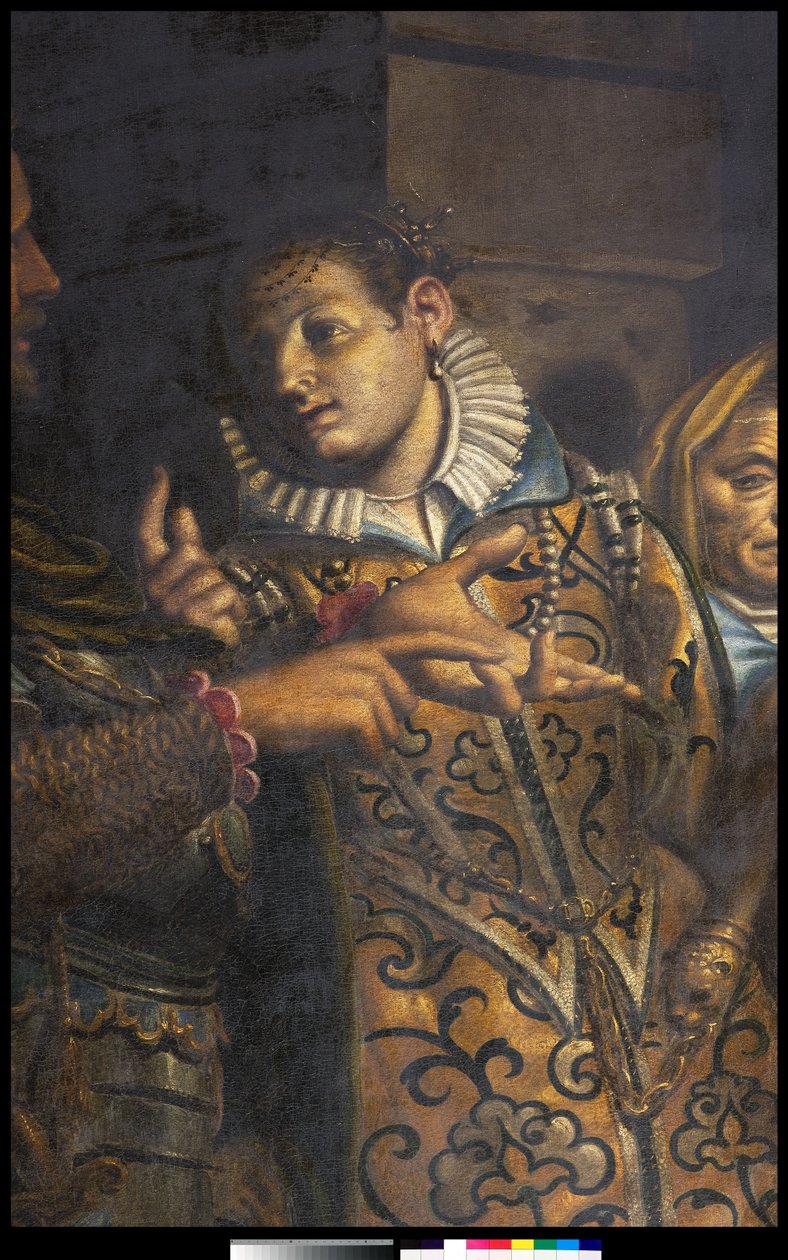 Kaiserin Faustina besucht die heilige Katharina von Alexandria im Gefängnis (Detail) von Antonio Campi