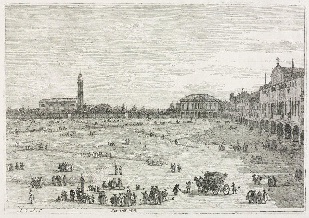 Ansichten: Prà della Valle, Padua von Antonio Canaletto