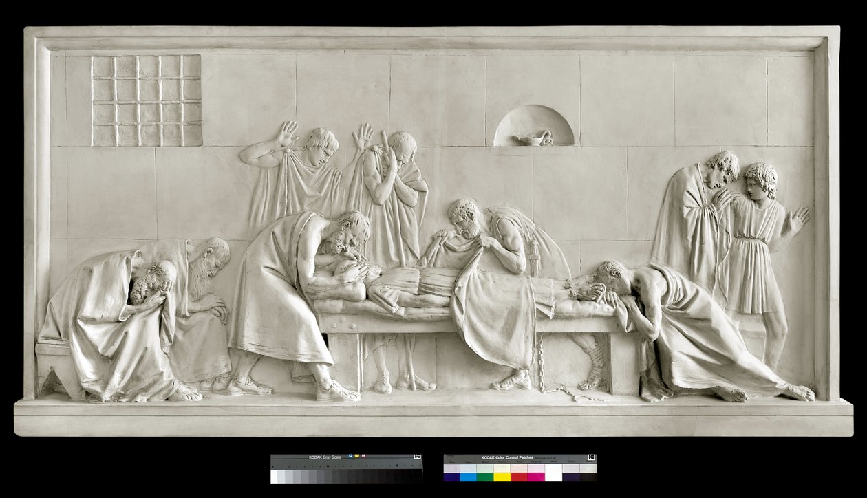 Kriton schließt die Augen des Sokrates von Antonio Canova