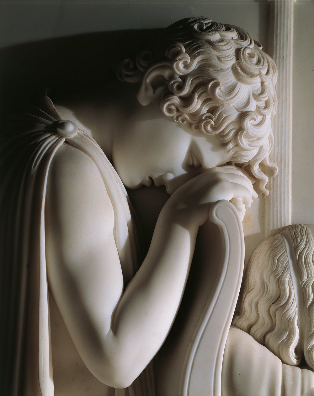 Die Trauer der Gräfin de Haro, von Antonio Canova (1757-1822), Marmorrelief von Antonio Canova
