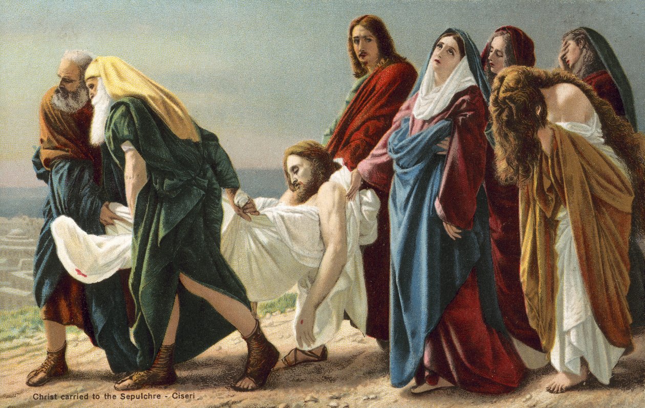Christus wird zum Grab getragen von Antonio Ciseri
