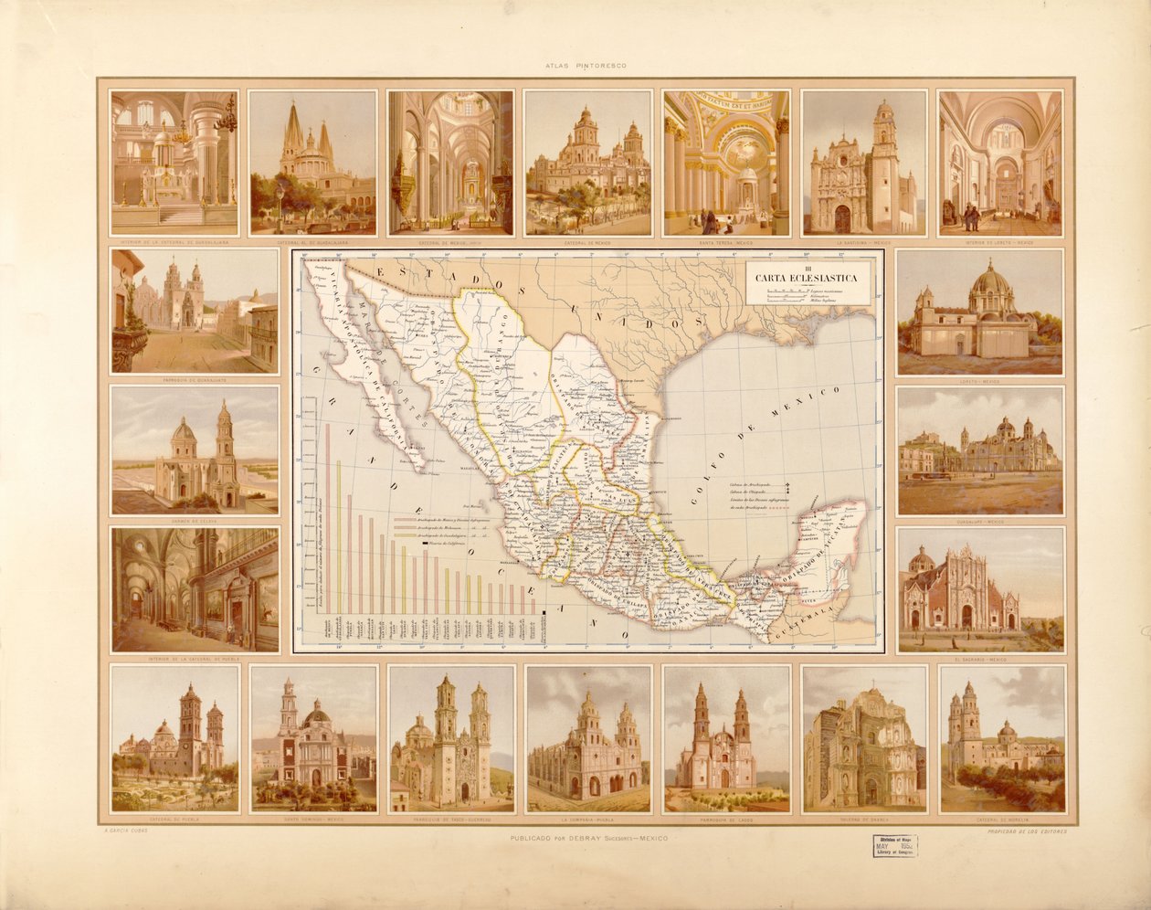 Atlas pintoresco e histórico de los Estados Unidos Mexicanos von Antonio García Cubas