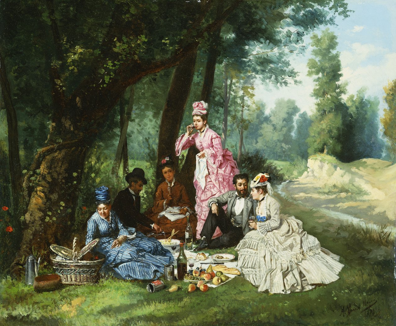 Das Picknick, 1874 von Antonio Garcia Mencia