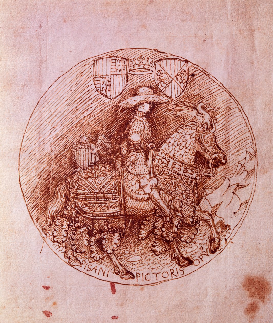 Entwurf der Medaille von Alfonso von Aragon von Antonio Pisanello