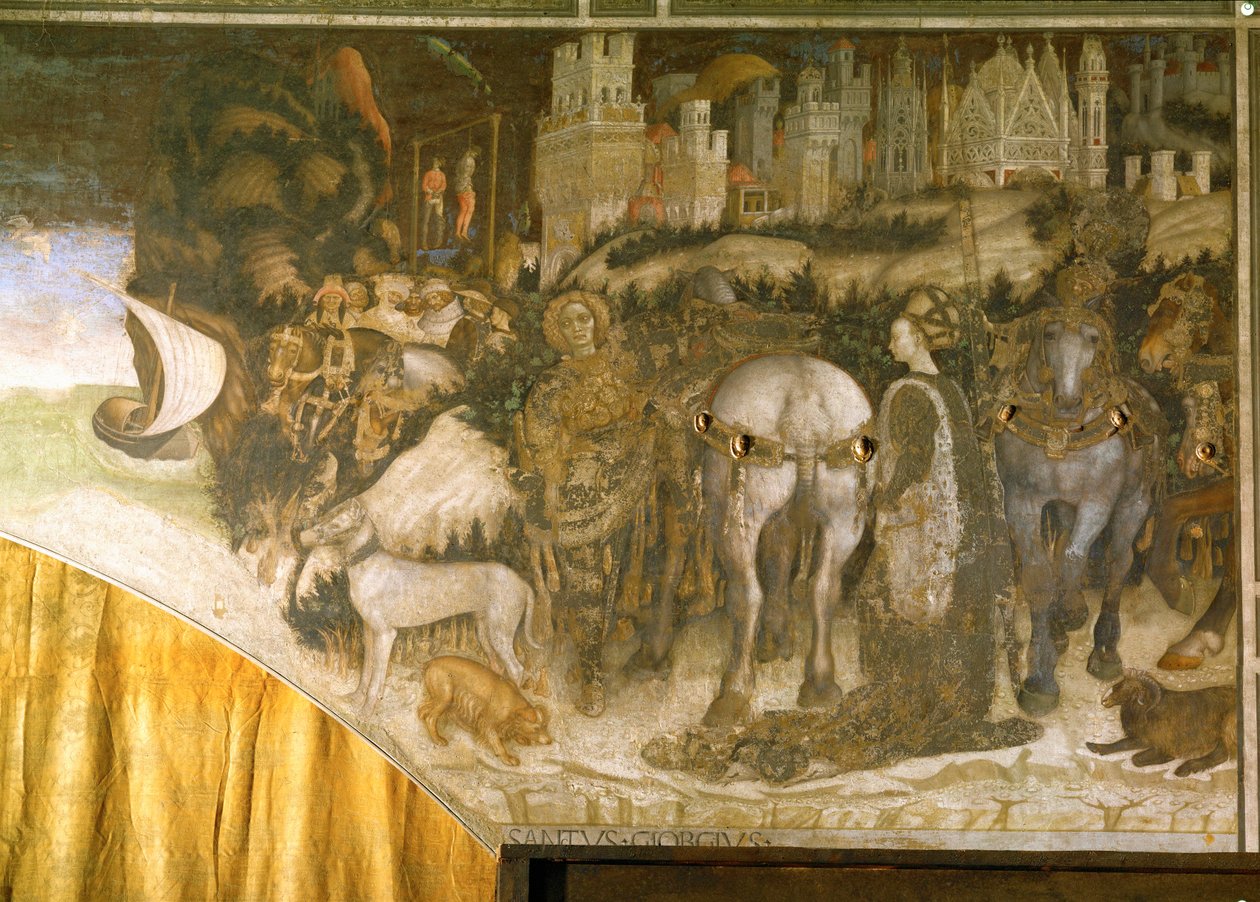Der heilige Georg befreit die libysche Prinzessin von Antonio Pisanello