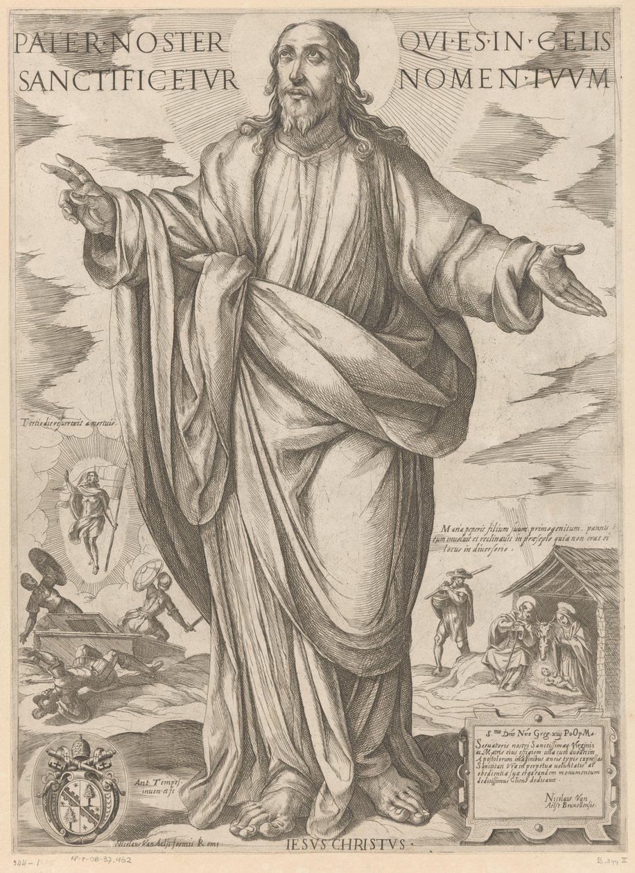 Christus (Pater noster qui es in celis sanctificetur nomen tuum, Christus, Maria und die Apostel) von Antonio Tempesta