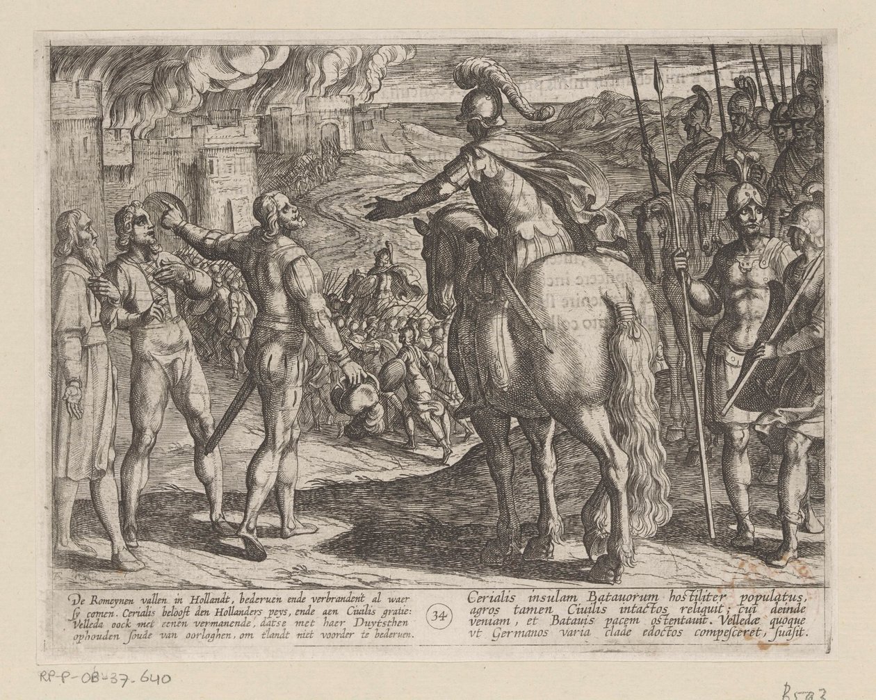 Die Römer verbrennen das niederländische Land von Antonio Tempesta