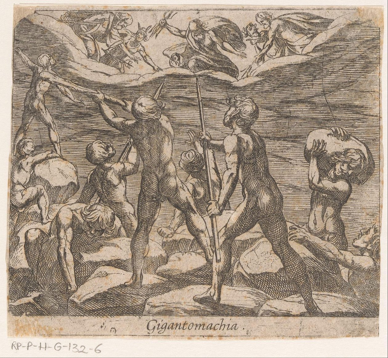 Die Riesen versuchen den Olymp anzugreifen von Antonio Tempesta