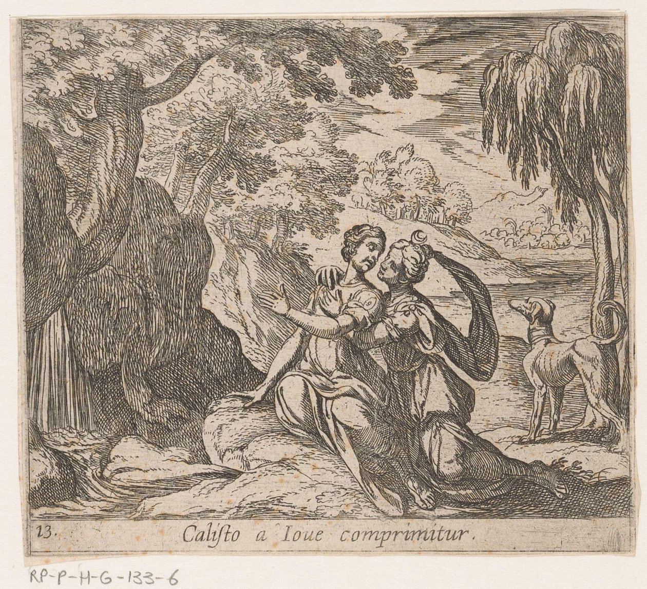 Jupiter und Callisto (Metamorphosen von Ovidius) von Antonio Tempesta