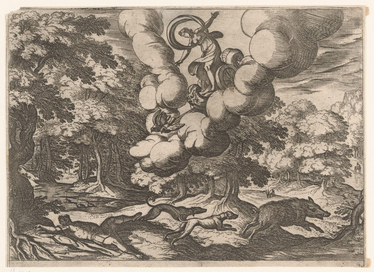 Landschaft mit dem Tod von Adonis von Antonio Tempesta