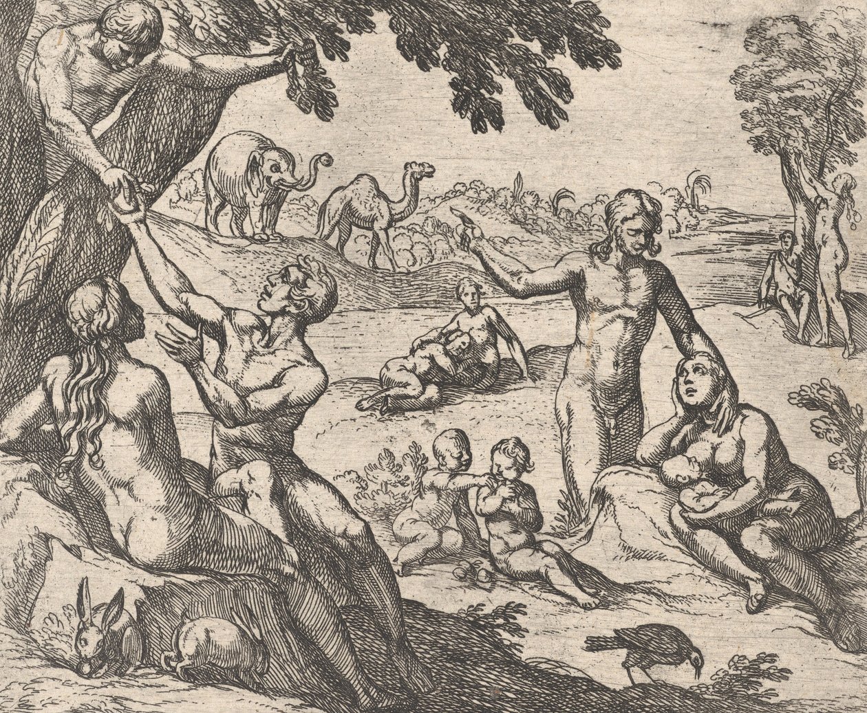 Platte 3: Das Goldene Zeitalter Aetas aurea, aus Ovids 