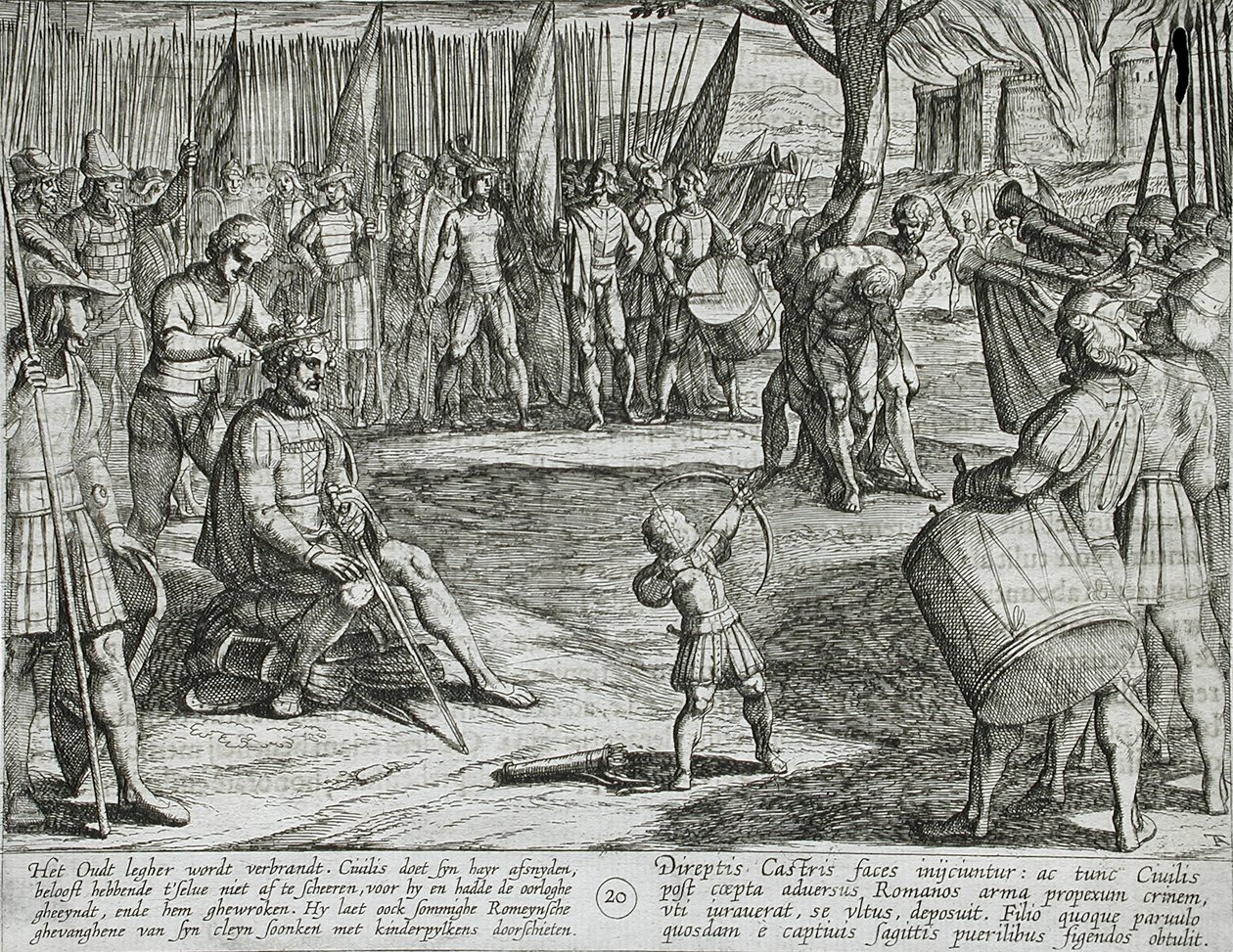Das Brennen der alten Festung von Antonio Tempesta