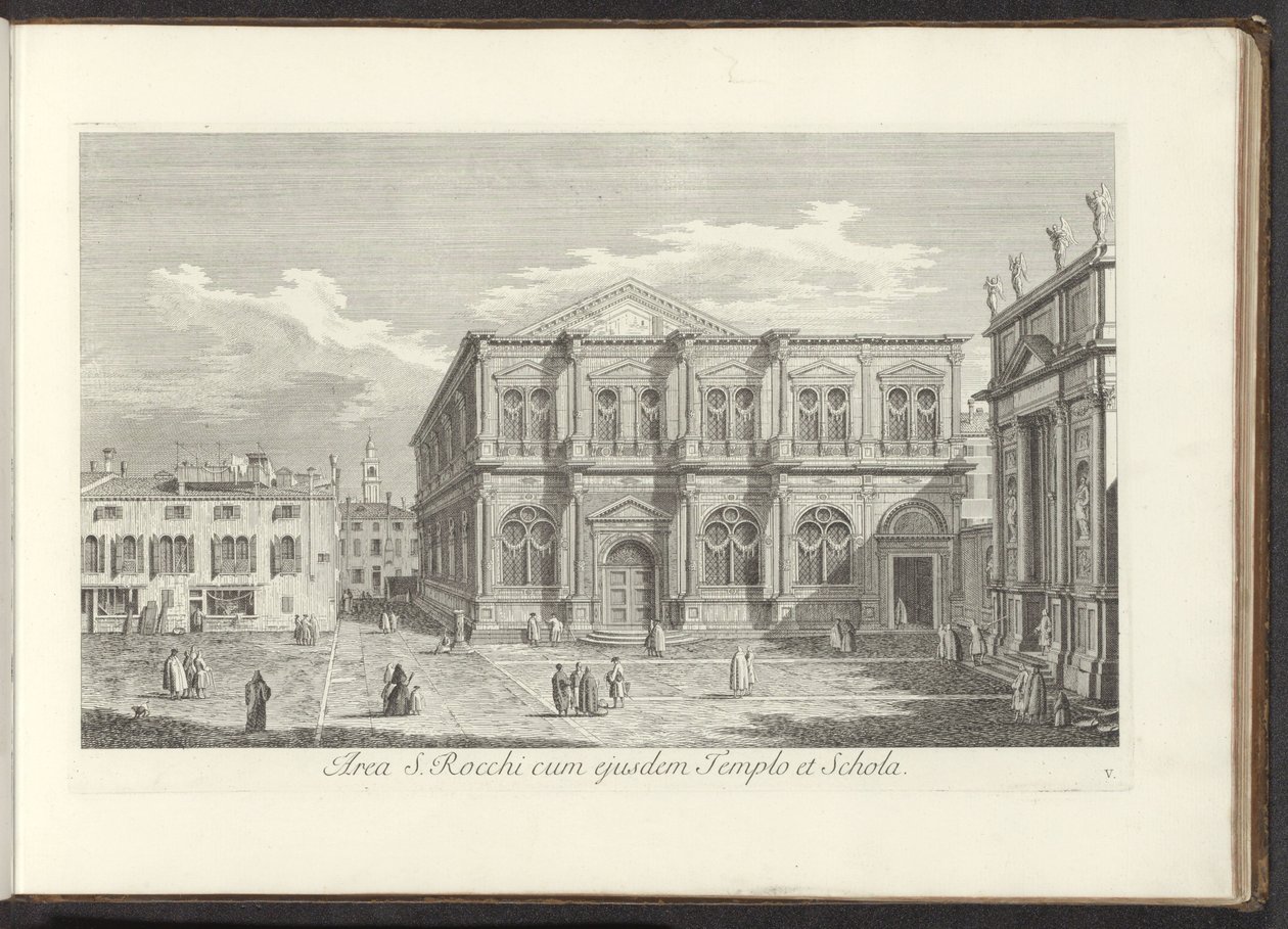 Ansicht des Campo San Rocco in Venedig von Antonio Visentini