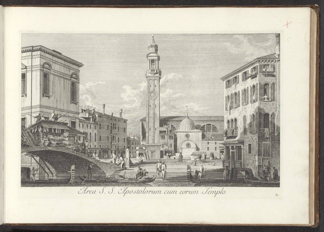 Ansicht des Campo dei Santi Apostoli in Venedig von Antonio Visentini