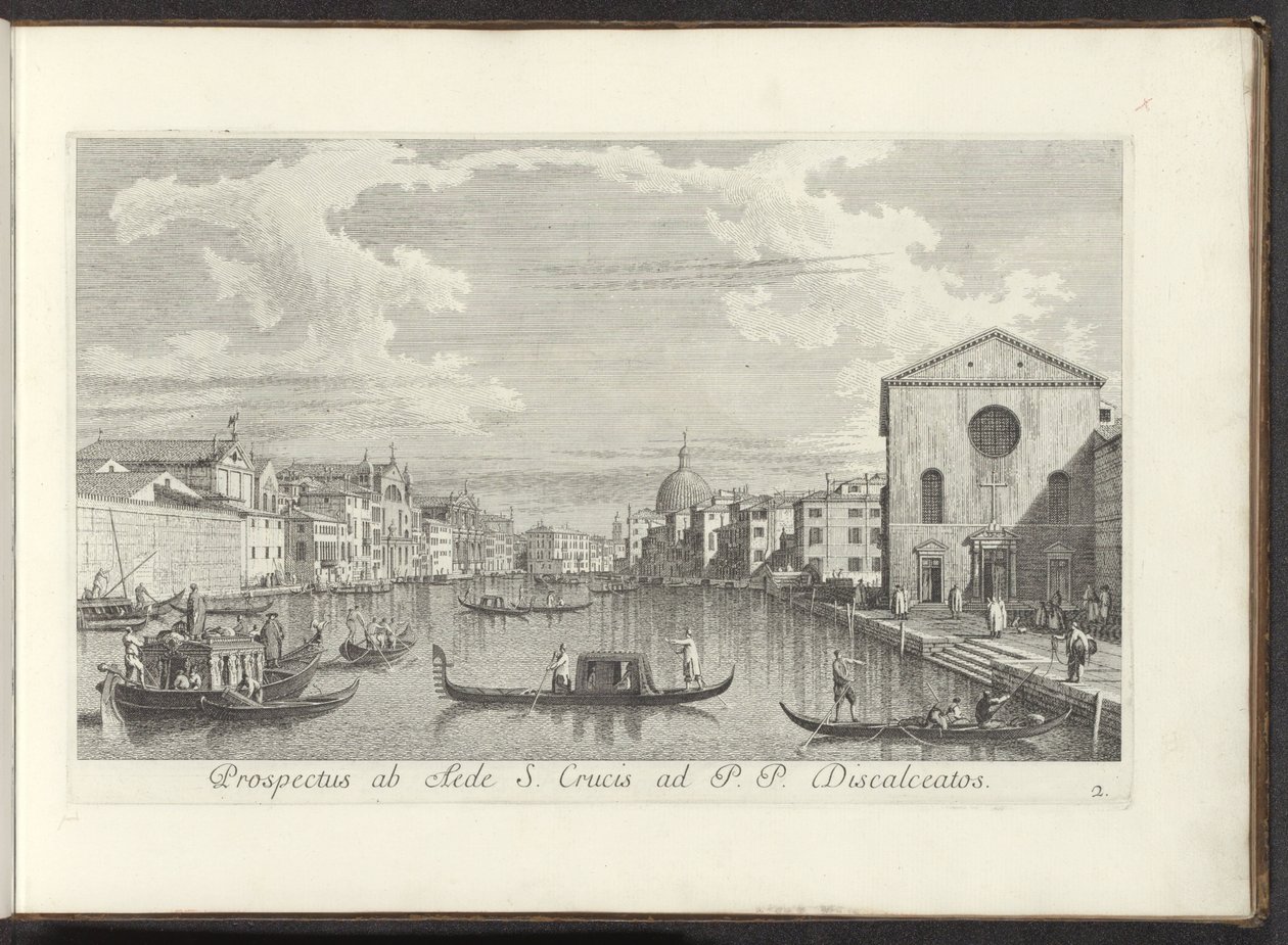Ansicht des Canal Grande, der Santa Maria di Nazareth und der San Simeone Piccolo in Venedig von Antonio Visentini