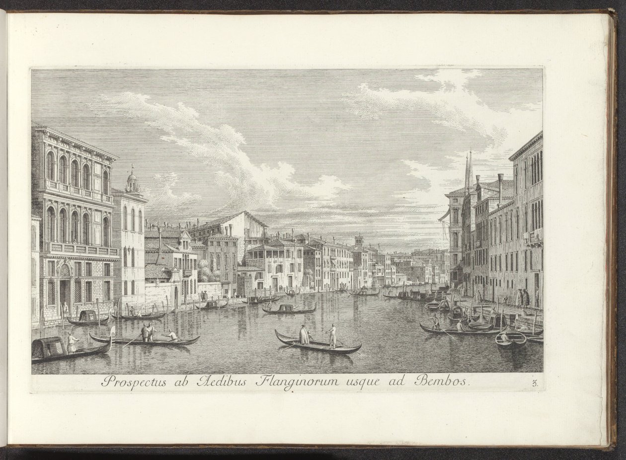 Ansicht des Canal Grande und Palazzo Flangini in Venedig von Antonio Visentini