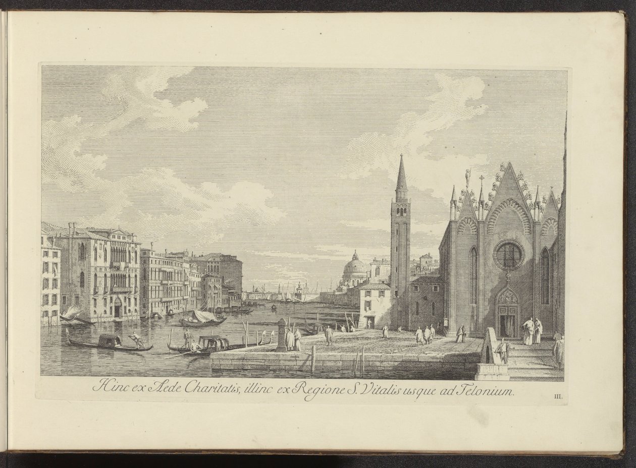 Ansicht des Canal Grande und der Chiesa di Santa Maria della Carità in Venedig von Antonio Visentini