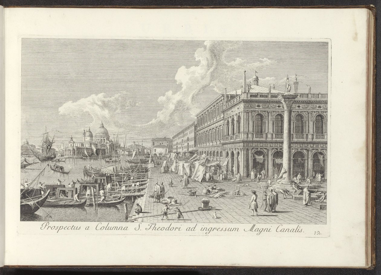 Ecke des Markusplatzes mit der Biblioteca Marciana von Antonio Visentini