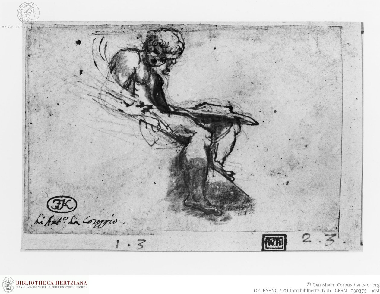 Sitzende Figur mit Buch von Antonio da Correggio