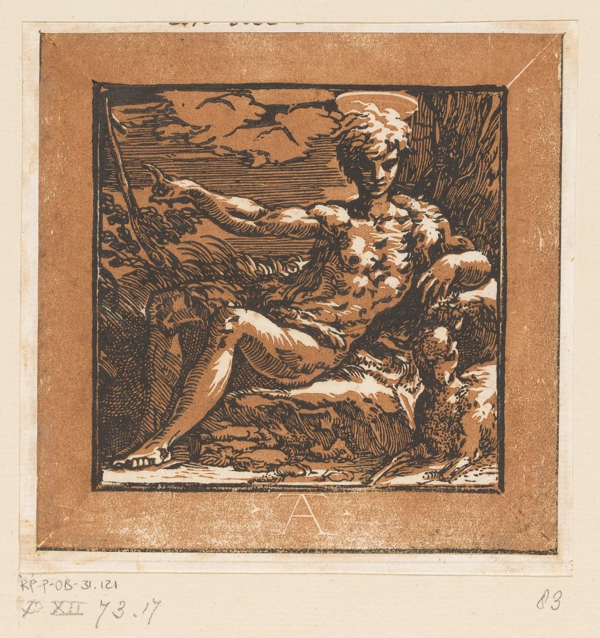 Johannes der Täufer in der Wildnis von Antonio da Trento
