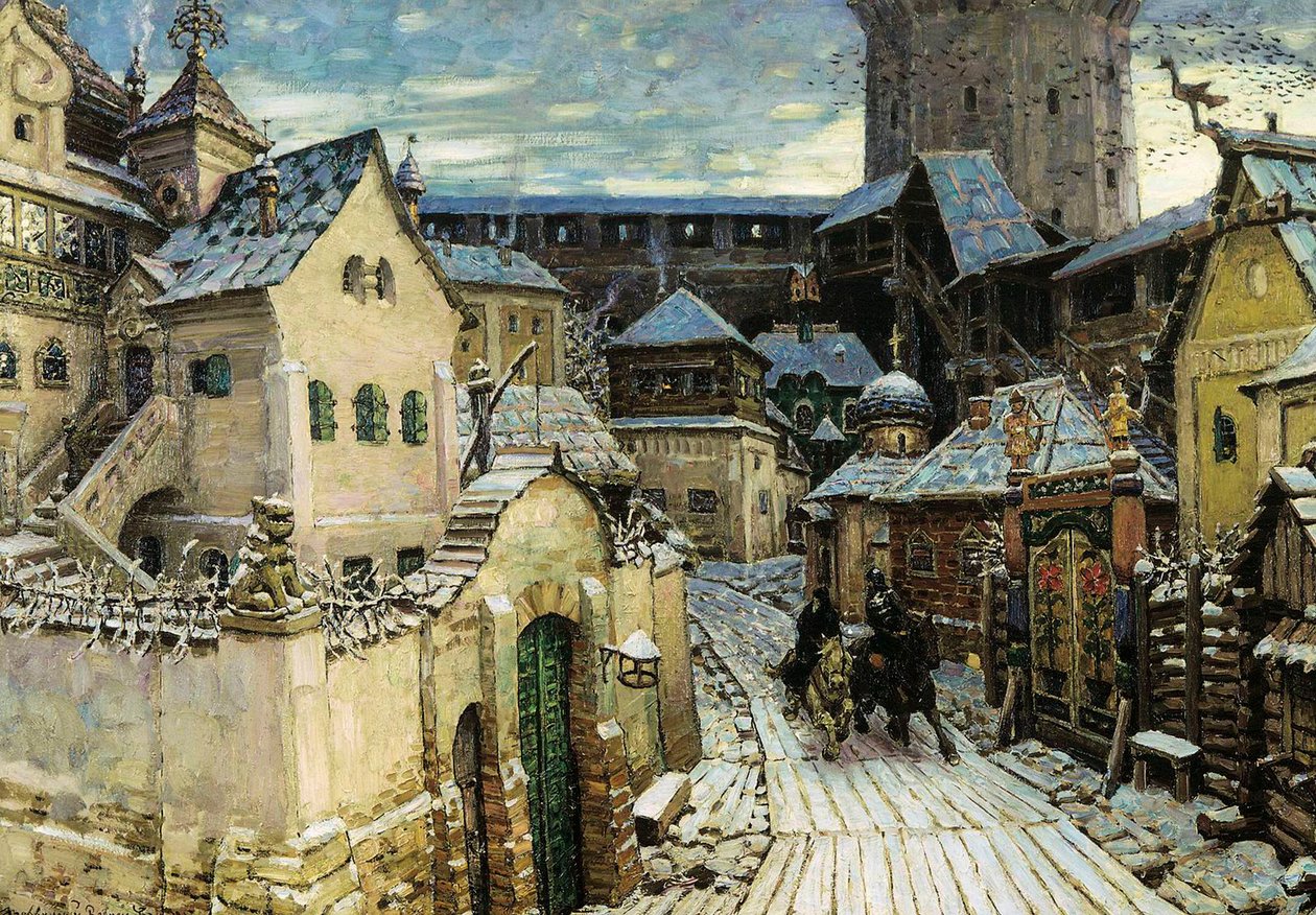 Ein Herold, am Morgen im Kreml, 1913 von Appolinari Mikhaylovich Vasnetsov