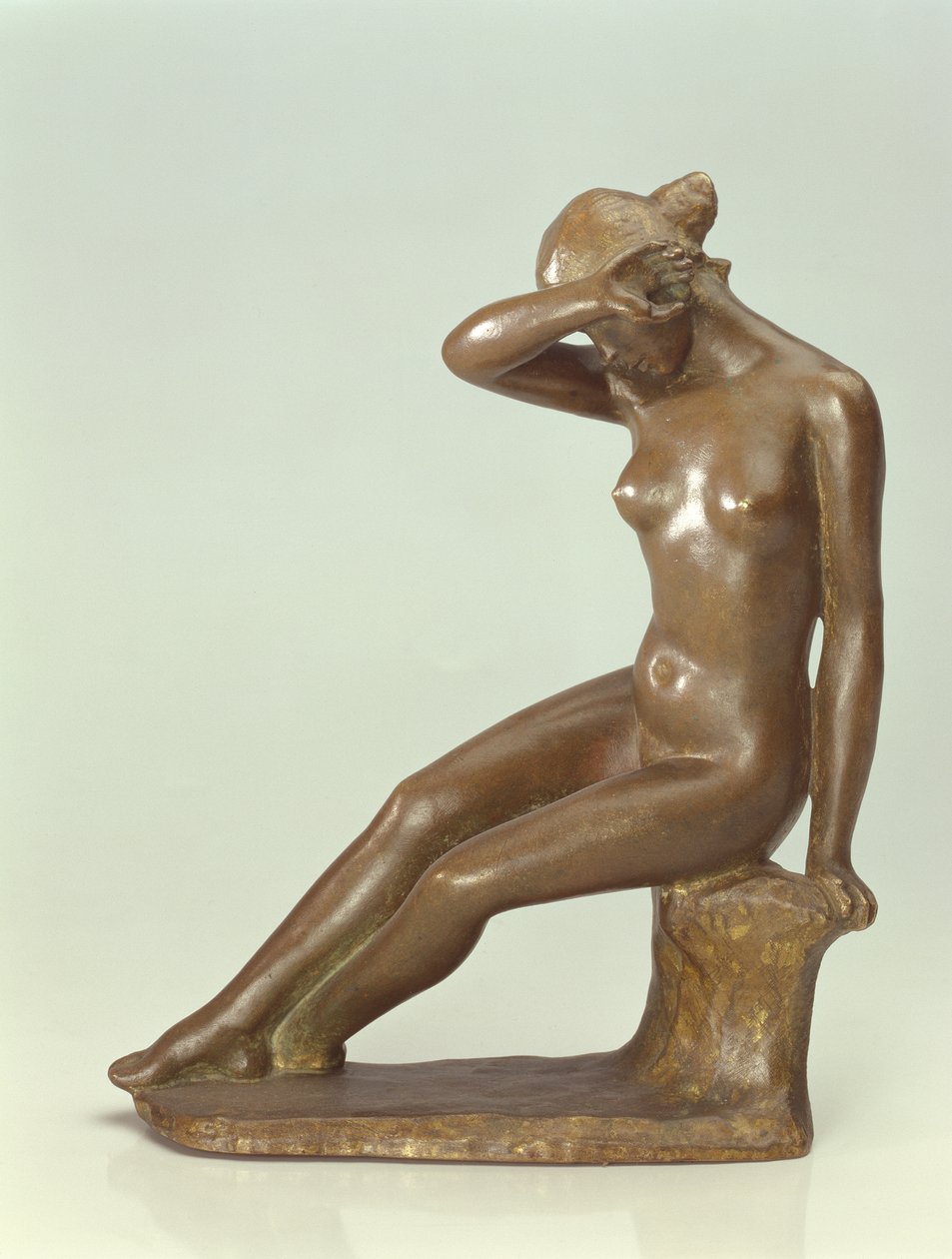 Frau bedeckt ihr Gesicht mit der Hand, 1900 von Aristide Maillol