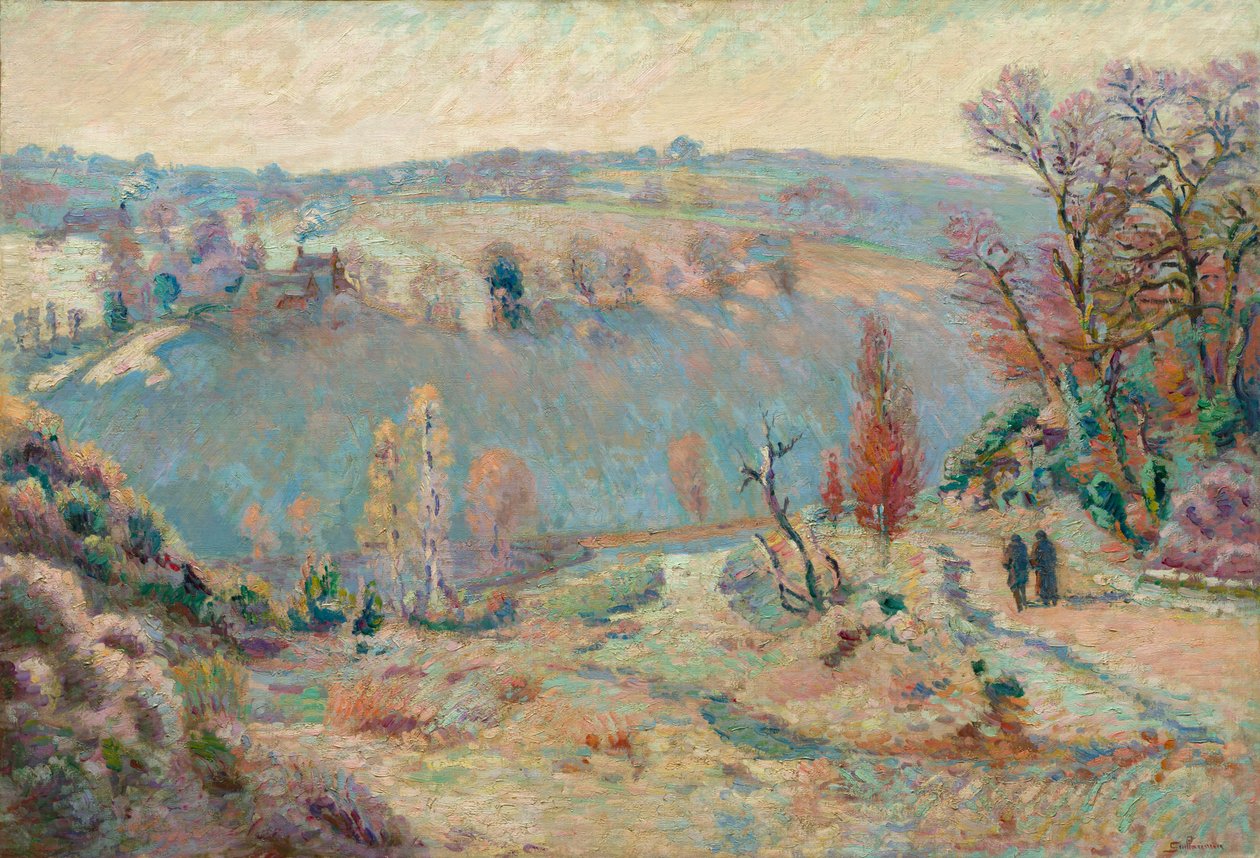 Tal der Sédelle bei Pont Charraud: Weißer Frost von Armand Guillaumin