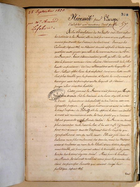 Denkschrift über die Notwendigkeit für Europa, ein neues öffentliches Recht zu übernehmen von Armand Lefebvre