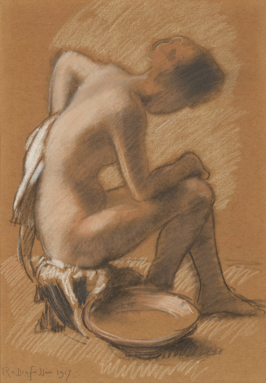 Frau bei ihrer Toilette, 1917 von Armand Rassenfosse