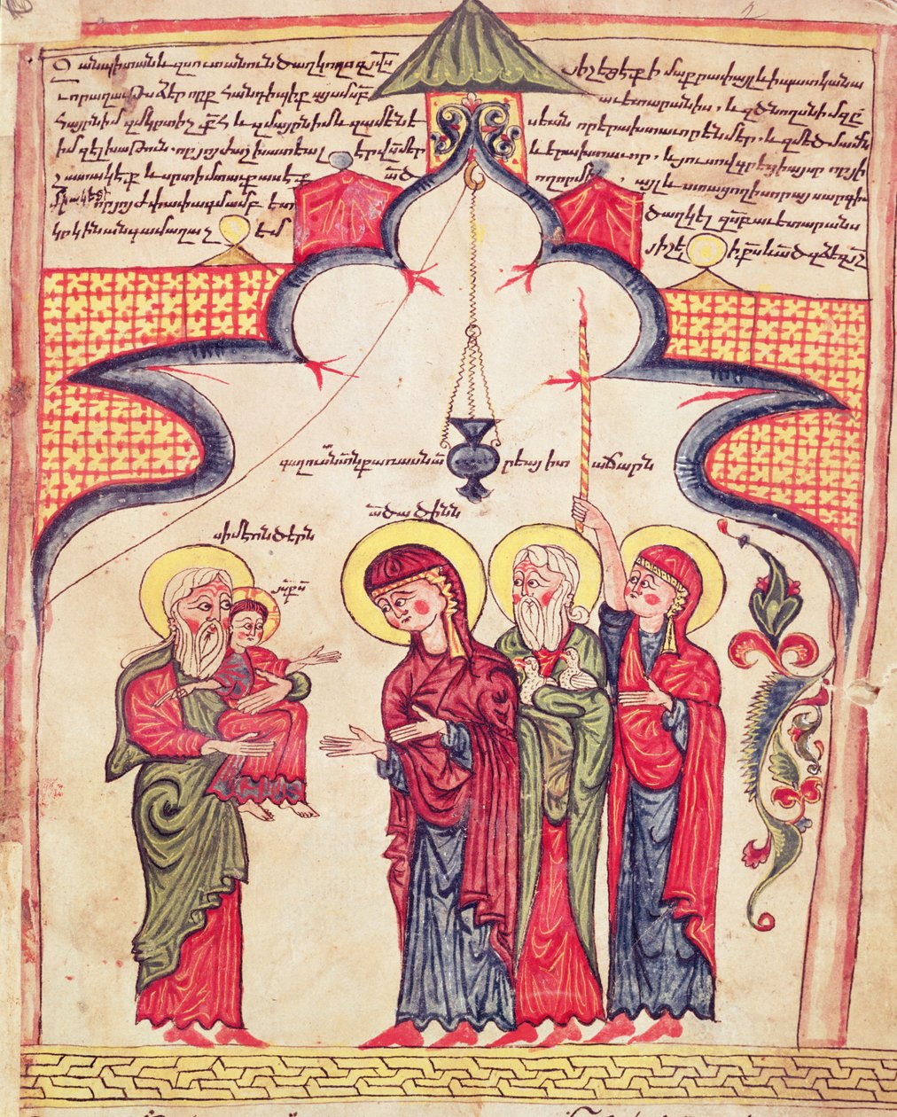 Darstellung im Tempel aus einem Evangelium, ca. 1200 von Armenian School