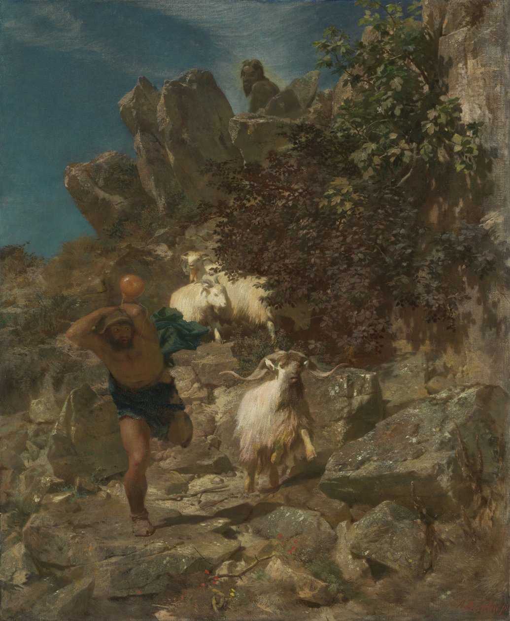 Pan erschreckt einen Hirten von Arnold Böcklin
