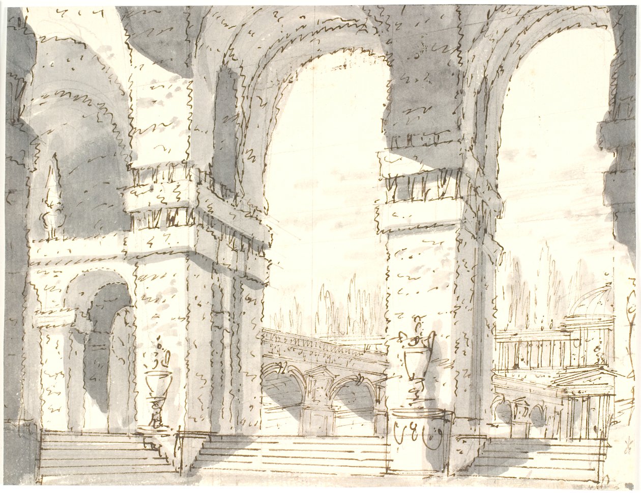 Palastanlage mit Arkaden von Aron Wallick