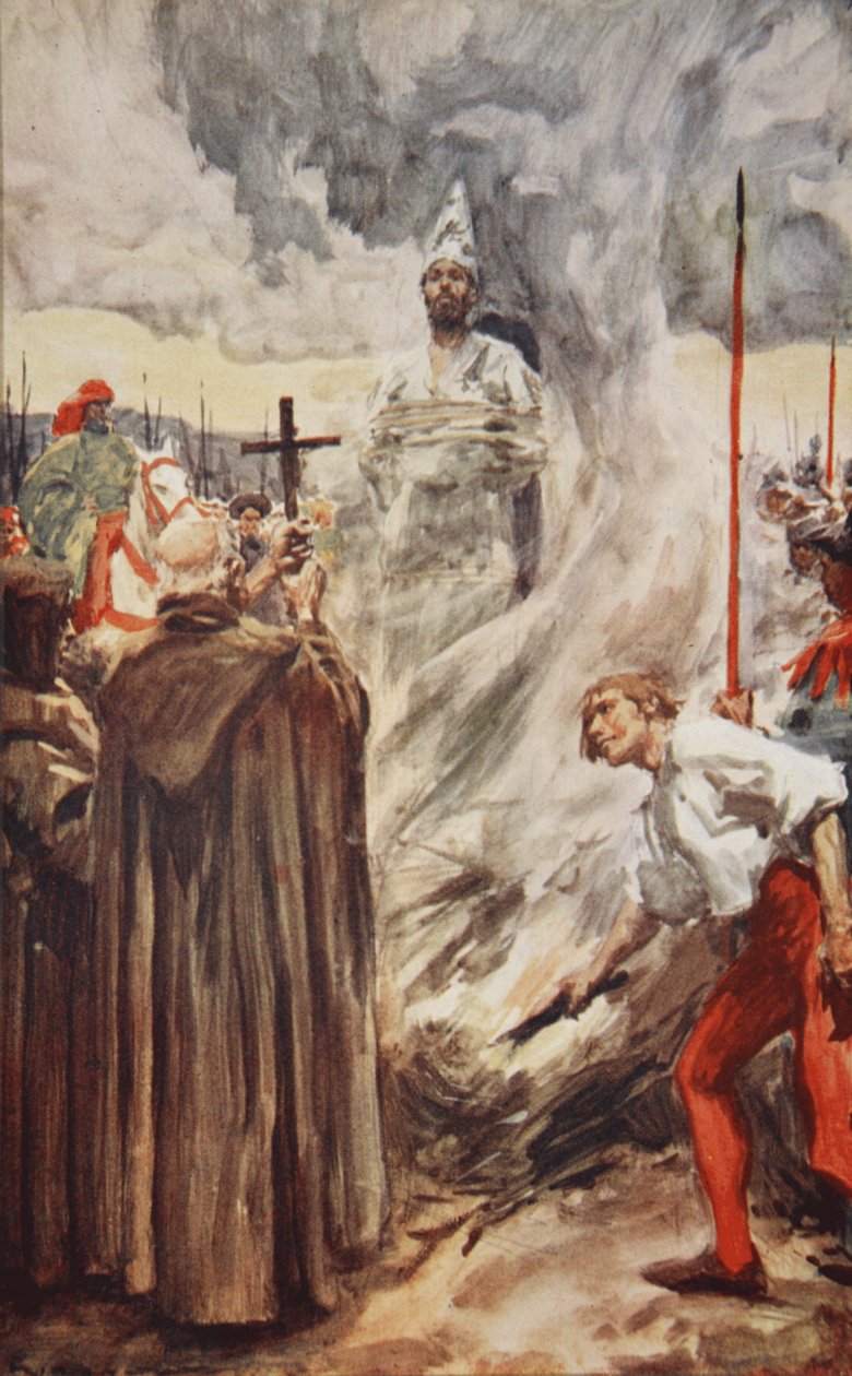 Die Verbrennung von Jan Hus am 6. Juli 1415, Illustration aus 