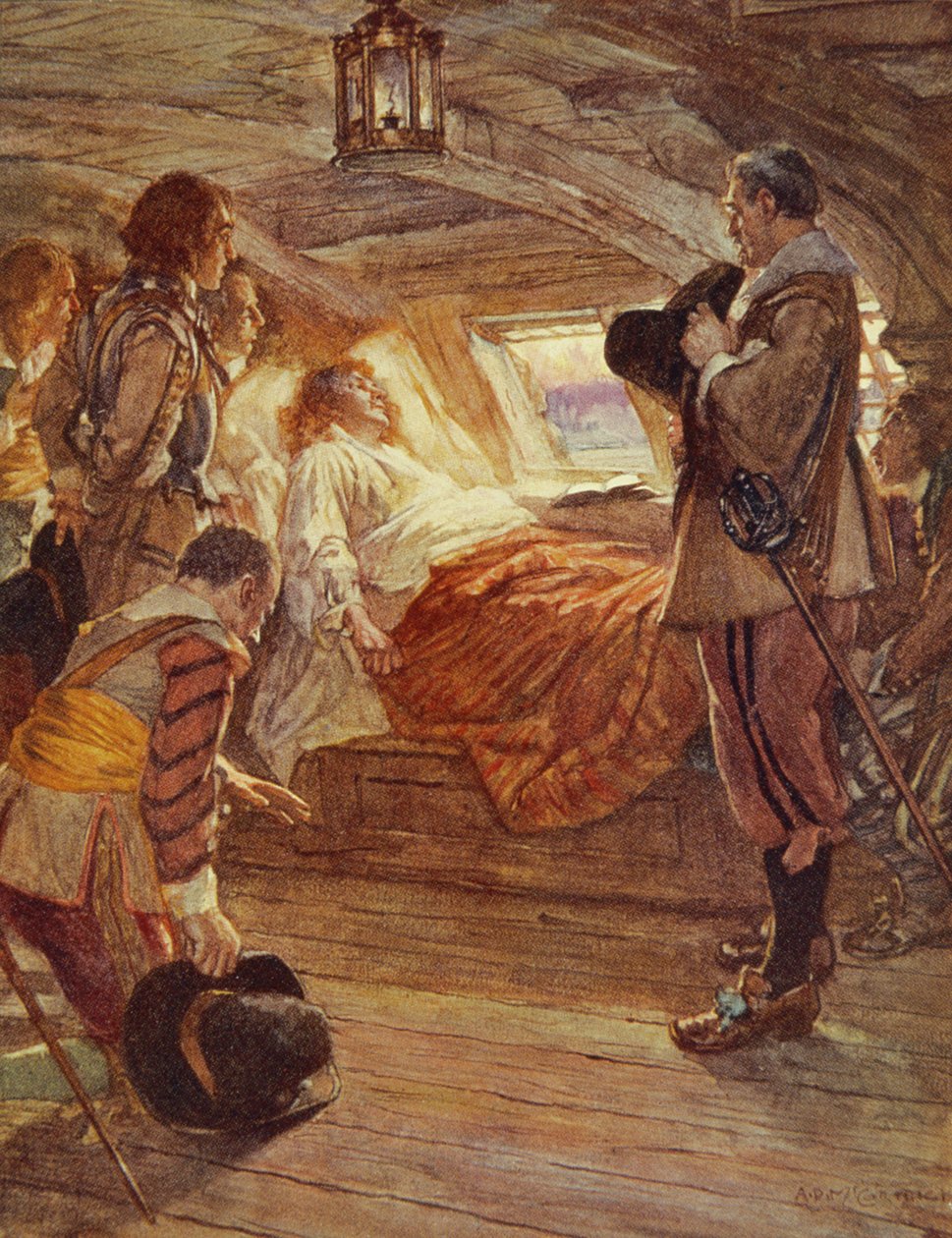 Der Tod von Admiral Blake (1599-1657), Illustration aus Drakes Drum and Other Songs of the Sea von Henry Newbolt (1862-1938) von Arthur David McCormick