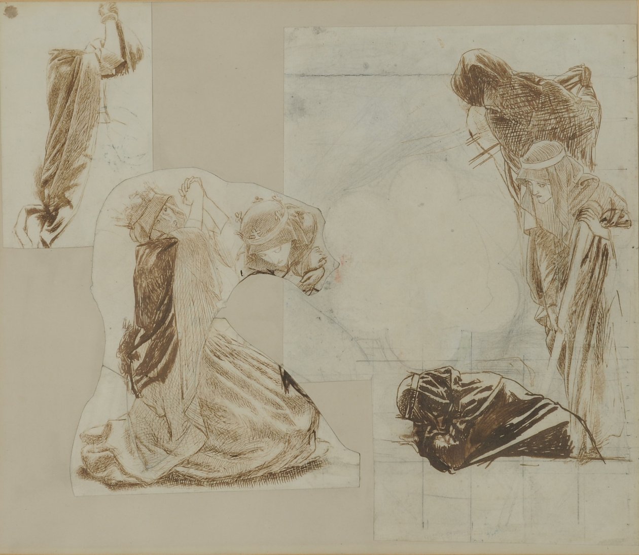 Die Königinnen auf der Barke von Arthur Hughes
