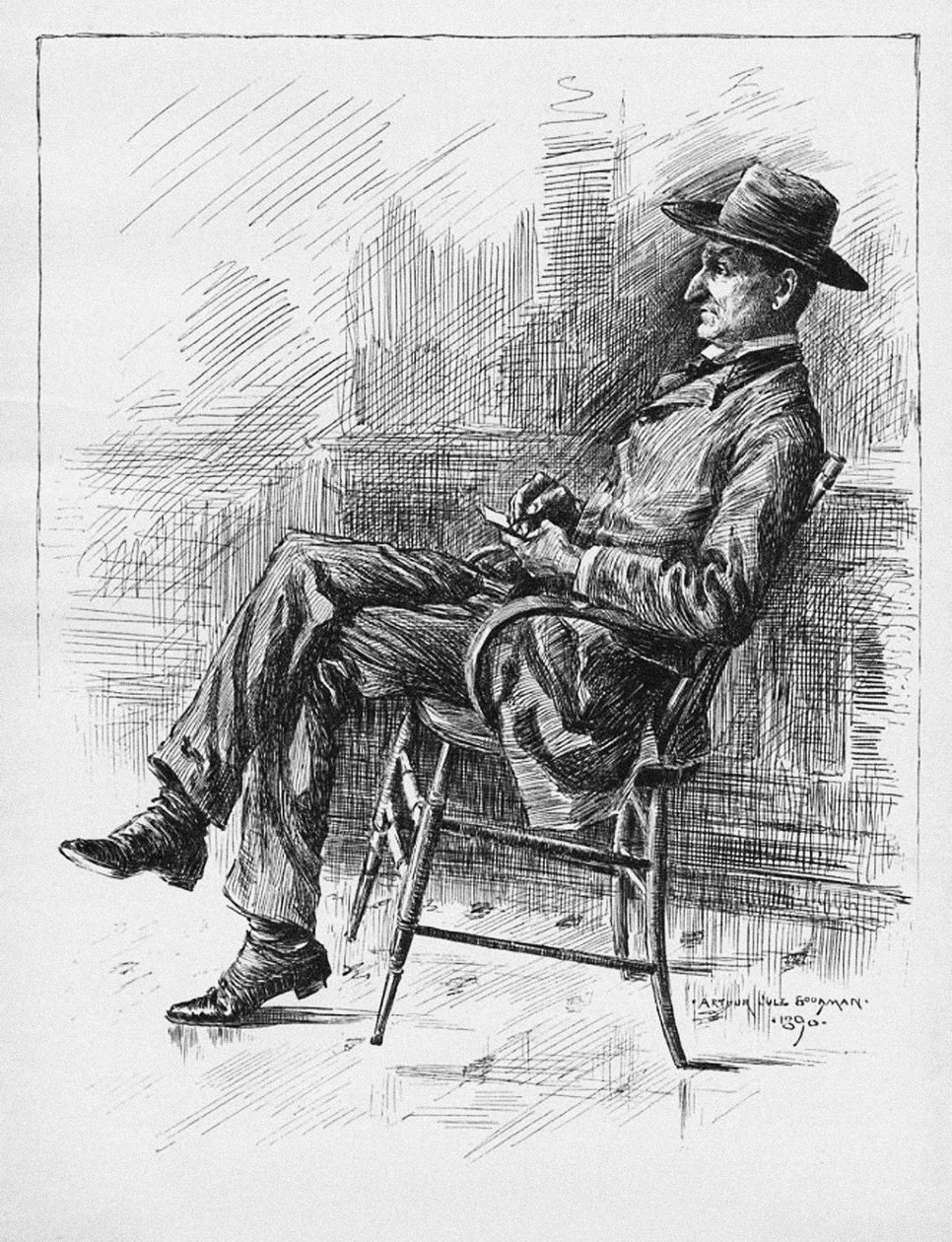 Porträt von Benjamin Peter Old Hutch Hutchinson, 1890 von Arthur Jule Goodman