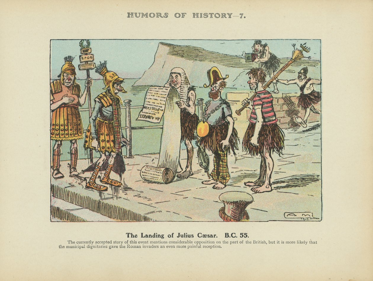 Die Landung von Julius Caesar. 55 v. Chr. von Arthur Moreland