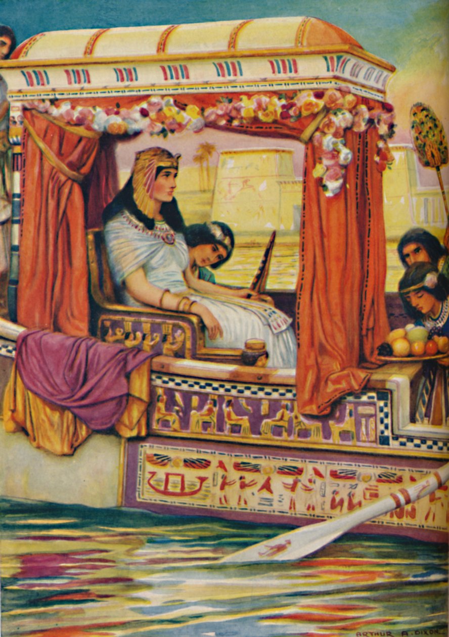 Kleopatra - Die Schlange des alten Nils in der königlichen Galeere, ca. 1925 von Arthur Percy Dixon