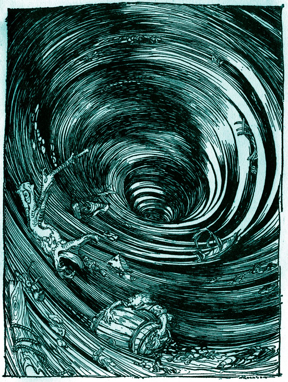 Hinab in den Maelstrom von Arthur Rackham