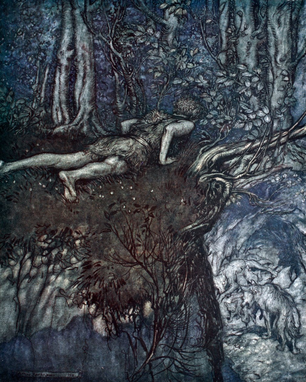 Und dort lernte ich, wie die Liebe ist, 1924 von Arthur Rackham