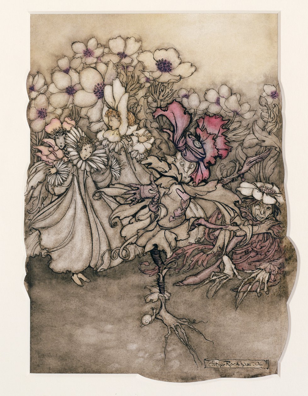 Illustration aus Peter Pan in Kensington Gardens von J.M. Barrie (1860-1937) 1906 von Arthur Rackham