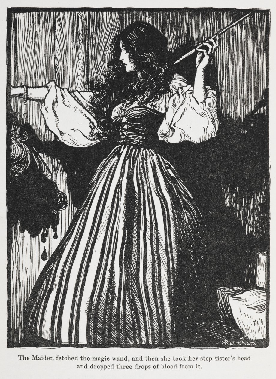 Illustration eines Mädchens im gestreiften Kleid aus 