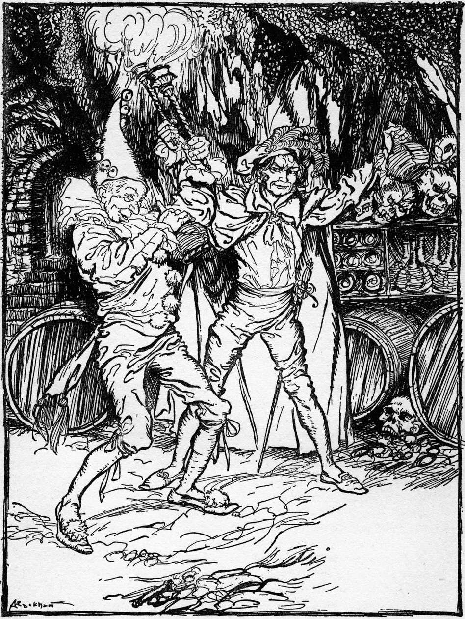 Das Fass Amontillado von Arthur Rackham