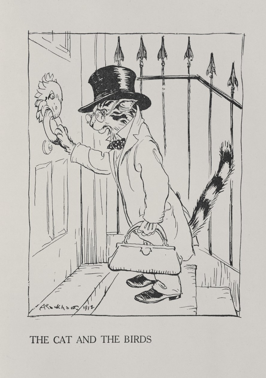 Die Katze und die Vögel, Illustration aus 