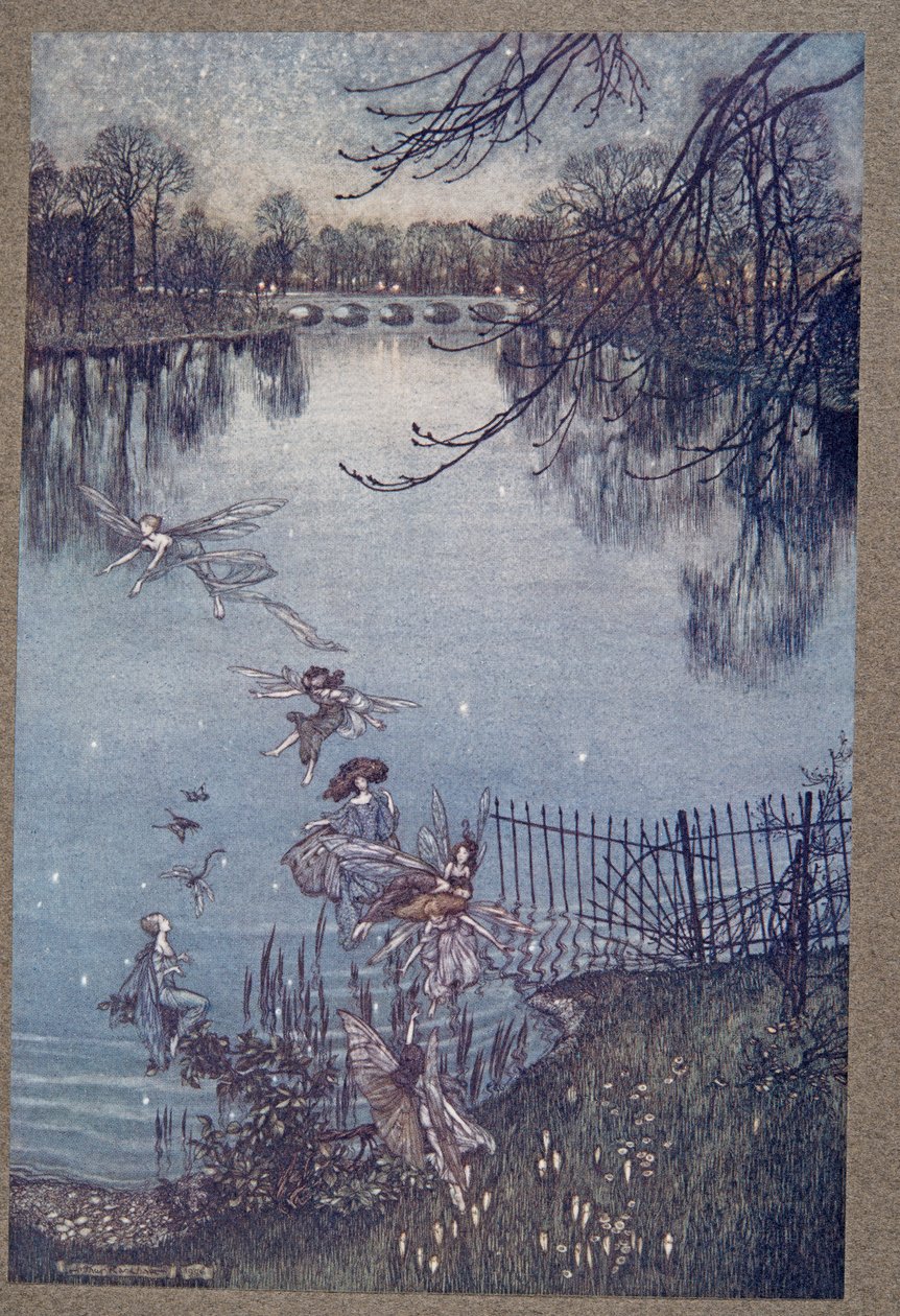 Die Serpentine ist ein schöner See, und am Grund gibt es einen versunkenen Wald. Wenn man über den Rand schaut, kann man die Bäume verkehrt herum wachsen sehen, und man sagt, dass es nachts auch Dr von Arthur Rackham