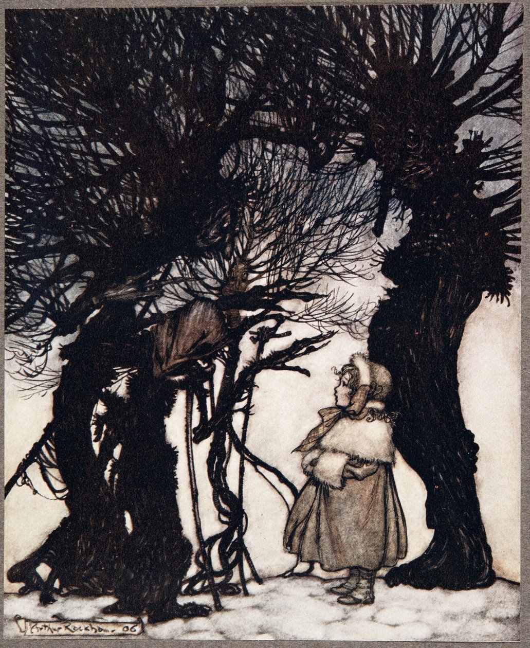 Sie warnten sie .., aus Peter Pan in Kensington Gardens von J. M. Barrie (1860 - 1937), veröffentlicht 1906 von Arthur Rackham